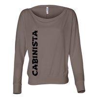 Cabinista Off-Shoulder Long Sleeve Flowy T-shirt - Thumbnail 1