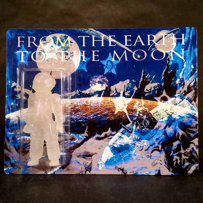 "from the earth to the moon" - resin designer toy art 