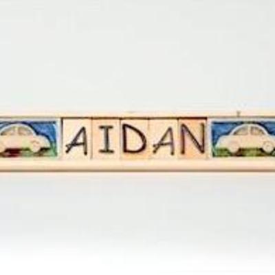 Aidan - name plaque