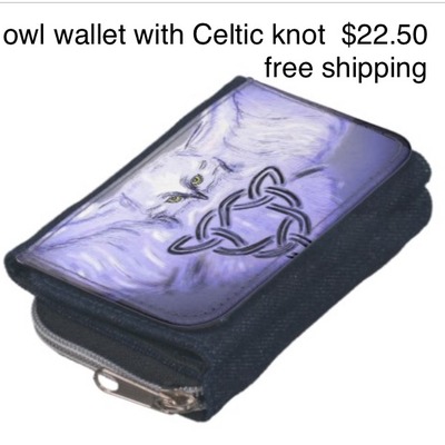 Owl and celtic knot wallet