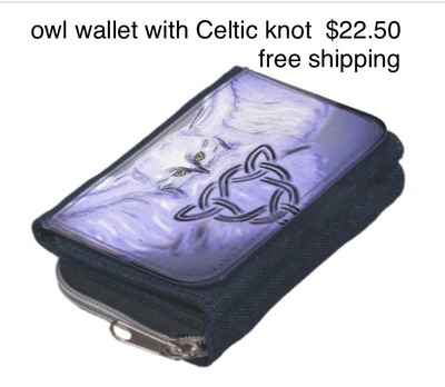 Owl and Celtic knot wallet