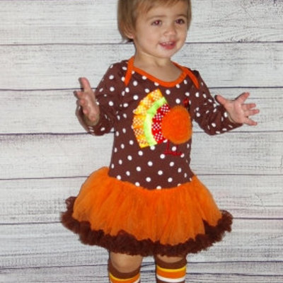 Turkey polka dot bodysuit