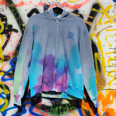 Tie-dyed & dip dyed sweatshirt