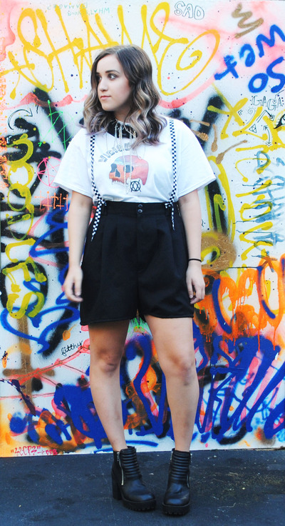 Upcycled Suspender Shorts