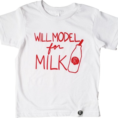 Will model for milk toddler/kids tee