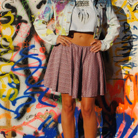 Tie-dye & Studded Cropped Jacket - Thumbnail 1