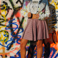 Tie-dye & Studded Cropped Jacket - Thumbnail 2