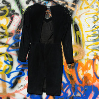 Upcycled Spiked Vintage Suede Dress - Thumbnail 5