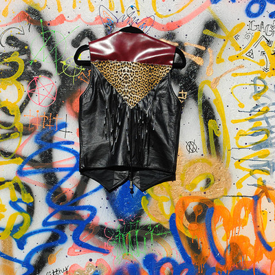 Up cycled vintage tuxedo vest