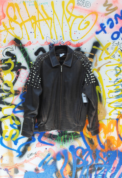 Brown Leather Bomber Jacket