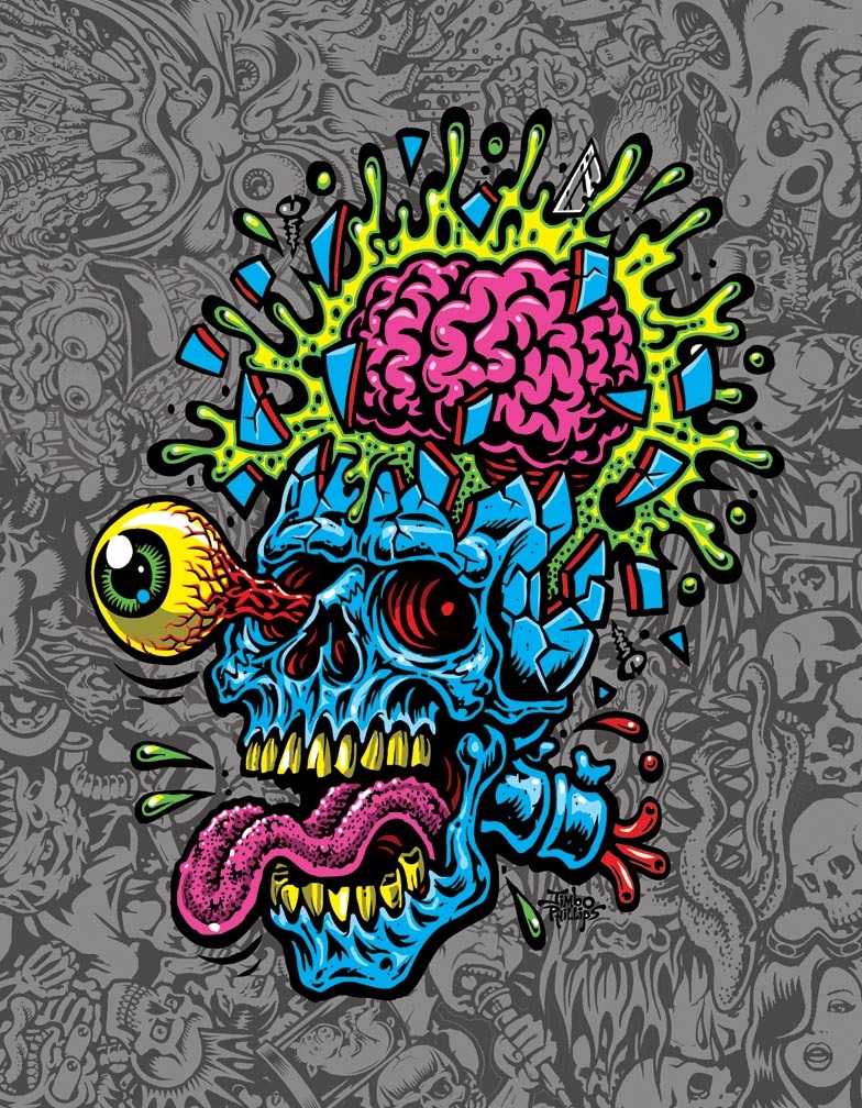 SKULL BLAST 8x10 print · Jimbo Phillips webstore · Online Store