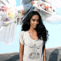 Passport 2 Freedom Womens Beige Redeemer statue Tee (Only Large left in stock) - Thumbnail 3