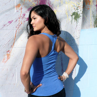 Passport 2 Freedom Womens Blue Fingerprintheart patch Tank Top - Thumbnail 1