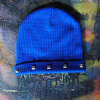 Blue Studded Beanie - Thumbnail 1