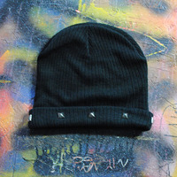 Black Studded Beanie - Thumbnail 1
