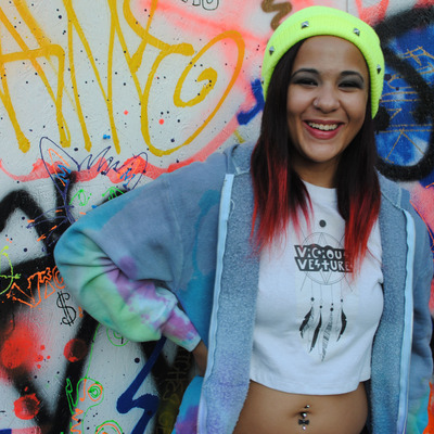 Highlighter yellow studded beanie