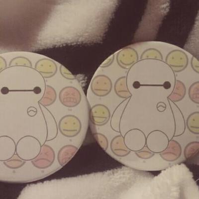 Baymax chart 2.25" pin back button