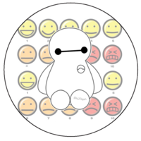 Baymax Chart 2.25" Pin Back Button - Thumbnail 1