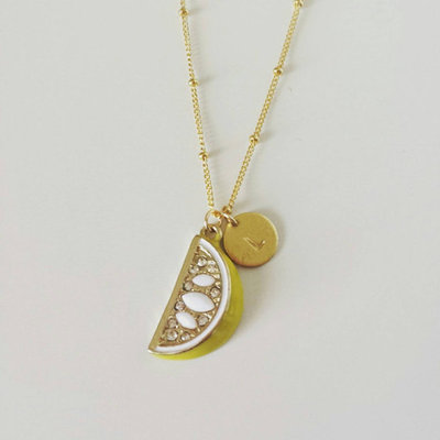 Lemons make lemonade necklace