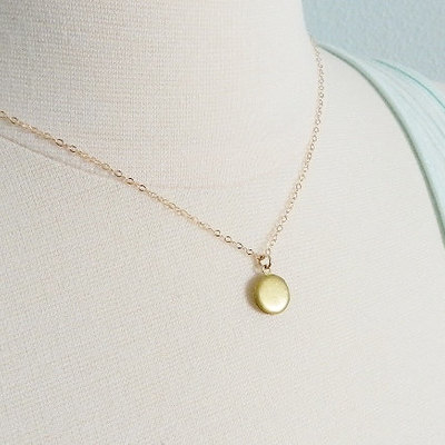 Tiny locket necklace 