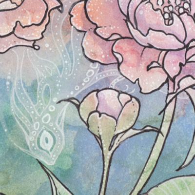 Original aceo artwork: rose ghost