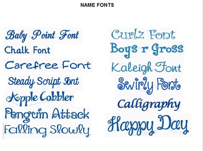 Name Fonts