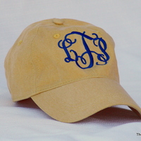 Monogrammed Pigment Dyed Ball Cap - Thumbnail 1