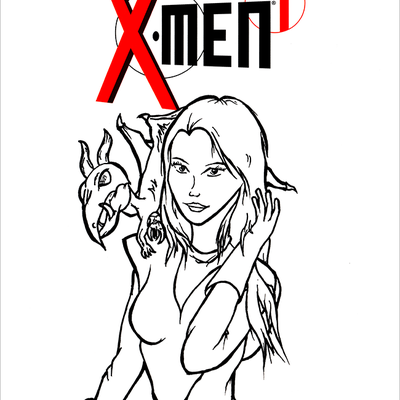 Kitty pryde and lockheed sketchcover