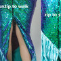 PW149 WALKABLE mermaid tail Ariel skirt sequins-1