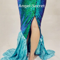 PW149 WALKABLE mermaid tail Ariel skirt sequins - Thumbnail 3