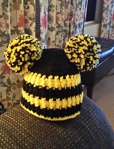 Bee Hat, Crochet 