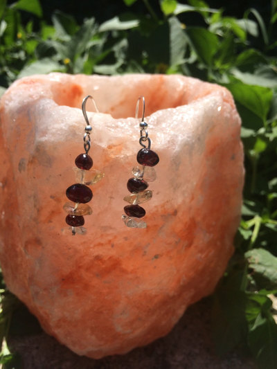 Garnet x Citrine Earrings