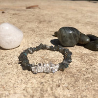 Labradorite x Clear Quartz Bracelet - Thumbnail 1