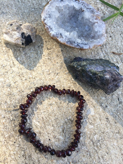 Garnet Stretch Bracelet