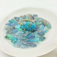 Chrysocolla Brass Ring Size 7 Turquoise Gemstone Ring - Thumbnail 2