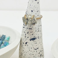 Pyrite Brass Ring Size 6 Size 7 Fools Gold Ring - Thumbnail 3