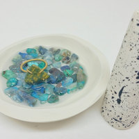 Brass Jasper Ring Size 6 Green Yellow Gemstone Ring - Thumbnail 2