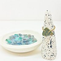 Brass Jasper Ring Size 6 Green Yellow Gemstone Ring - Thumbnail 3