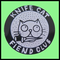 Knife Cat Fiend Club Enamel Pin 076 - Thumbnail 1