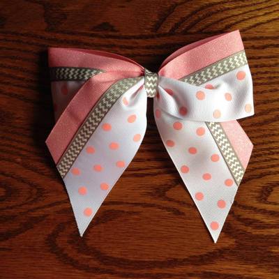 Pink dots and glitter with grey chevron