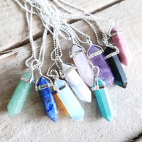 [SALE] Pointed Crystal Necklace - Thumbnail 1