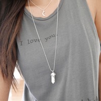 [SALE] Pointed Crystal Necklace - Thumbnail 3