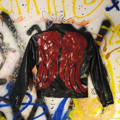 The walking dead angel wings studded leather jacket