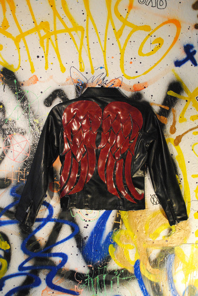 The Walking Dead Angel Wings Studded Leather Jacket