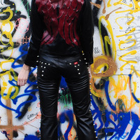 The Walking Dead Angel Wings Studded Leather Jacket - Thumbnail 1