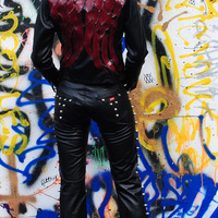 The Walking Dead Angel Wings Studded Leather Jacket - Thumbnail 2