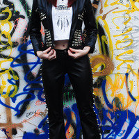 The Walking Dead Angel Wings Studded Leather Jacket - Thumbnail 3