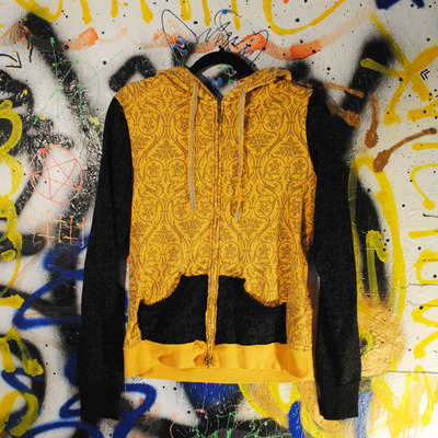Black n gold mix n match hoodie - Thumbnail 1
