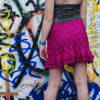Multi-Colored Lace Corset Dress - Thumbnail 2