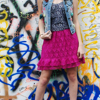 Multi-Colored Lace Corset Dress - Thumbnail 4